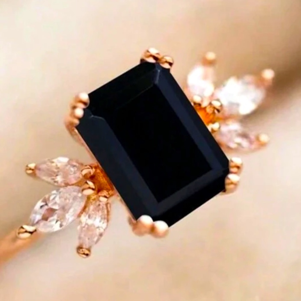 Black Cubic Zirconia Ring